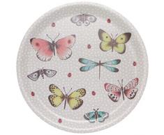 Now Designs 5120001aa Tray Round 14.5in Fly Away Serviertablett, elfenbeinfarben