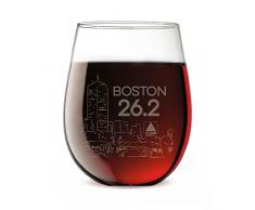 Gone für ein Run Wein Glas Boston Sketch, Stemless, 26.2