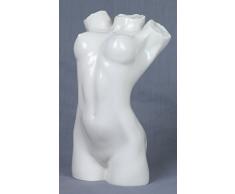 Unbekannt 21,6 cm alle weiß Porzellan Nude Torso weiblich Figur, glasiert