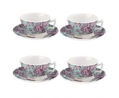 Portmeirion Home & Gifts KINTE1138 Teetasse und Untertasse, keramik