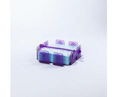 Baci Acrylaat Serviettenhalter, Acryl, Purple, 19 x 19 x 6.5 cm