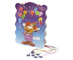 Mopec G597 – Piñata mit Motiv Clown mit Luftballons und blauem Hintergrund, Packung mit 1 Stück