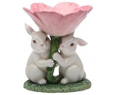 StealStreet ss-cg-20815 12,7 cm weiß Bunny Paar hält Pink Flower Teelichthalter