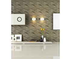 Wandpaneel aus langlebigem Kunststoff, leicht abziehen und aufkleben, 3D-Design, Gapless Wave Design 12 Panels 32 SF