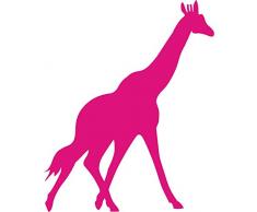 INDIGOS 4250380596693 Wandtattoo w058 Giraffe Afrika 120 x 96 cm, rosa