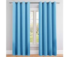 Verdunklungsvorhänge für Wohnzimmer Gardinen Triple Weave Verdunkeln Vorhang Panels für Schlafzimmer Thermo-Isolierte Tülle Top Drapes 1 Panel Modern 95 L|Pair Königsblau