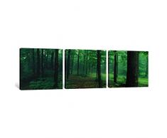 iCanvasART 3 Stück Chestnut Ridge Park Orchard Park, New York State, USA Kunstdruck auf Leinwand, Panorama Bilder, 91,4 x 30,5 cm/3,8 cm Tiefe