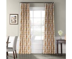 halben Preis Drapes Tiera Bedruckte Kunstseide TAFT Verdunkelungsvorhang, Gold, 50 x 120