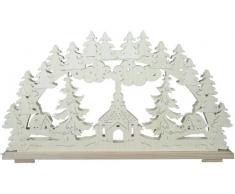 SchwibboLa SB 1-50 Erzgebirgischer Doppelt Beleuchteter Schwibbogen mit Zertifizierung SB 1-50, 70 x 42 cm