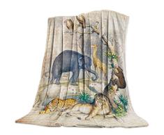 BMALL Bettdecke Leopardenmuster Einzigartige Klimaanlage Überwurf Decke für Schlafzimmer Wohnzimmer Sofa Übergröße Reise Überwurf Überwurf 40x50 Animal World3723lbml2454 Spielzeugteil