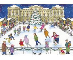 Alison Gardiner: Adventskalender Nostalgie WandKalender: Eislaufen in der Weihnachts