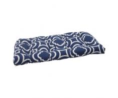Pillow Perfect Outdoor Carmody Wicker Loveseat Kissen, Marineblau
