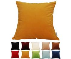 tangdepot massiv Samt Überwurf Kissen Bezug/Euro Sham/Kissen Sham, Super Weich Kissen, viele Farbe & Größe Optionen, Samt, goldgelb, 28 x 28