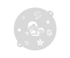 RAYHER 68022000 Cake Stencil Butterfly und Flower, 26 cm Durchmesser und Bordüre 22 x 8 cm, SB-Btl, 1 Set