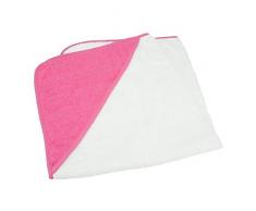 A&R Towels A&Babiezz Kapuzenhandtuch, Größe M, 75 x 75 cm, Weiß/Rosa
