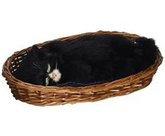 StealStreet Katze Schlafen im Korb Collectible Figur Kätzchen Statue Dekoration
