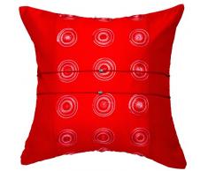 Avarada 40,6 x 40,6 cm (40 x 40 cm) gestreift dekorativer Überwurf-Kissenbezug für Sofa Couch Stuhl Bett Einsatz nicht enthalten Reißverschluss, Polyester, rot, 16x16