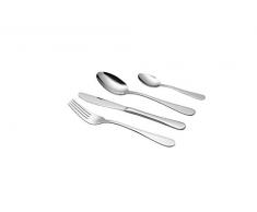 Mäser 931285 24-teilige Besteckgarnitur, Chromstal Besteck-Set für 6 Personen, Silber