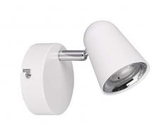 Reality Leuchten LED Wandspot Toulouse R82121131, Kunststoff weiß matt, inkl. 3.5 Watt LED