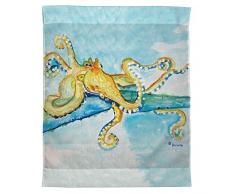 Betsy Drake Octopus Wand-Außenleuchte hängend, Gold, 61 x 76,2 cm