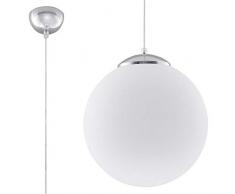 Sollux Lighting UGO 40 Pendelleuchte, Glas, Weiß, Chrome