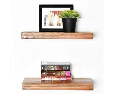 Wellland Wandregal, 20,3 cm tief, aus recyceltem Holz, rustikales Kiefernholz 16 inch