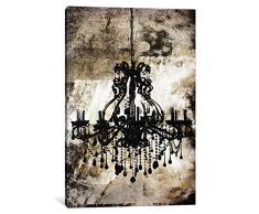 iCanvasART Kunstdruck auf Leinwand, Kronleuchter, Schwarz Tiefe: 1,9 cm, Leinwand, gespannt 12 x 8