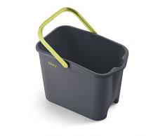Mery 0317.32 Rechteckiger Treteimer 14 Liter, Polypropylen, Grau und Lime, 23.5 x 37.5 x 26.5 cm