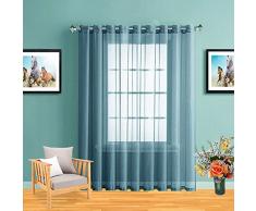 Infinite Home Schönheit Ein Paar Gardinen mit Tülle Top 1 Extra-Wide Panel: 102 x 84 Türkis