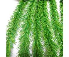 EOPALL 45,7 cm Weihnachtsgirlande Dekoration Künstliche Tannengirlande grün Urlaub Girlande für drinnen und draußen, Weihnachten, Urlaub, Hochzeit, Party, Dekorationen 18 grün