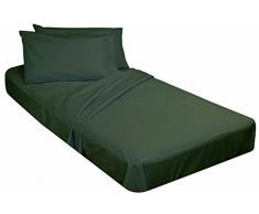 Gilbins Spannbettlaken für Babybett, 30 x 75 cm 4 Piece Fitted Flat 2 Pillowcases Hunter Green