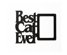 Memory Mats & Word Art Wand Wort Art Deko Holz Schild für Haustier, Hund, Katze, Pferd, Schwein, Tierliebhaber mit Fun Sprüche und Zitate Best Cat Ever