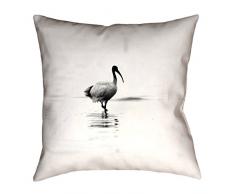 ArtVerse Katelyn Smith Ibis Bodenkissen, 71,1 x 71,1 cm, doppelseitiger Druck mit verdecktem Reißverschluss und Einsatz 40 x 40