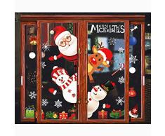 Shine-Co Fensteraufkleber, Motiv Merry Christmas, statische Fenster-Dekoration für Zuhause, Büro, Party, Dekoration A34-b