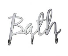 Comfify Dekorative Badetuchhaken Badhaken Aluminium Wandhaken Rack für Handtücher, Bademäntel, Badezimmerzubehör - Luxus Schriftart Design, 4 Badetuchhaken, polierte Oberfläche, inkl. Schrauben Badetuchhalter 4 stabile Haken