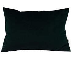 tangdepot massiv Samt Überwurf Kissen Bezug/Euro Sham/Kissen Sham, Super Weich Kissen, viele Farbe & Größe Optionen, Samt, grün/schwarz, 12 x 20