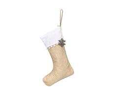 MONOBLANKS Monoblks Weihnachtsstrumpf, 45,7 cm, Leinen, Party, Kamin, Dekoration für Weihnachten, Schneemann, Rentier Pom Pom Tassel
