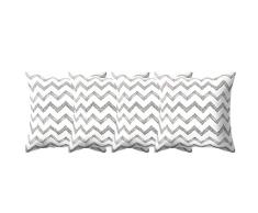 ES JEWEL Dekorativer quadratischer Überwurf-Kissenbezug, weich, Gemustert für Sessel, Sofa, Schlafzimmer, Couch Bett, Auto, 45,7 x 45,7 cm, 4 Stück Casual A4