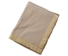 John Atkinson Aristocrat Decke aus Kaschmir und Lammwolle, Erbstück-Decke, 183 x 229 cm Englisch Twin Latte