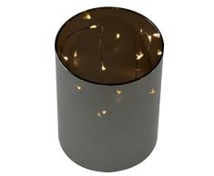Auswirkungen Paris 12778 Decoration Lichterkette raucht PM, Glas, integriert, grau, 10 x 10 x 23 cm