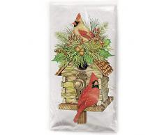 Mary-Lake Thompson Log Cabin Vogelhaus Mehlsack Geschirrtuch 30x30 Mehrfarbig