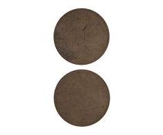 Wunschleder-Home 04A00729-00-rinde-15 cm Untersetzer für Trinkglas, Echtleder