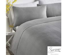 Serene Bettwäsche-Set, 55% Polyester, 45% Baumwolle, Anthrazit, Einzelbett