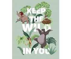 Komar Disney Wandbild Jungle Book Keep The Wild | Kinderzimmer, Babyzimmer, Dekoration, Kunstdruck | ohne Rahmen | WB090-40x50 | Größe: 40 x 50 cm (Breite x Höhe)