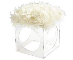 Mitza Hocker in Cyan, 50 x 42 cm (B x H x T)