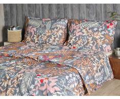 Labhanshi Wende-Bettwäsche, Baumwolle, indisches Blumenmuster, Mandala, Queen Size, Bettbezug mit Kissen, Boho Bohemian Bettwäsche, Dekoration, Schmusetuch