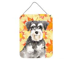 Carolines Treasures Fall Leaves Schnauzer # 2 Türaufhänger, Wanddekoration, mehrfarbig