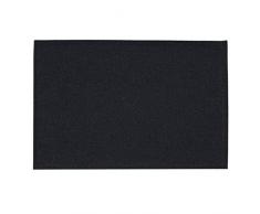 Thymat Rechteckige Tischsets für Esstisch, Mehrfarbig, Polyester, Plain Black, 11.5×17.5