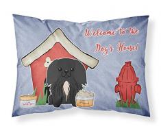 Caroline s Treasures bb2861pillowcase Hund House Collection pekingnese schwarz Stoff Kissenbezüge, Standard, Multicolor