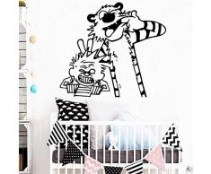 ch.kwok Fun Calvin and Hobbes Wandsticker Modern Interior Art Wanddekoration für Babyzimmer Dekoration Zubehör Wandbilder